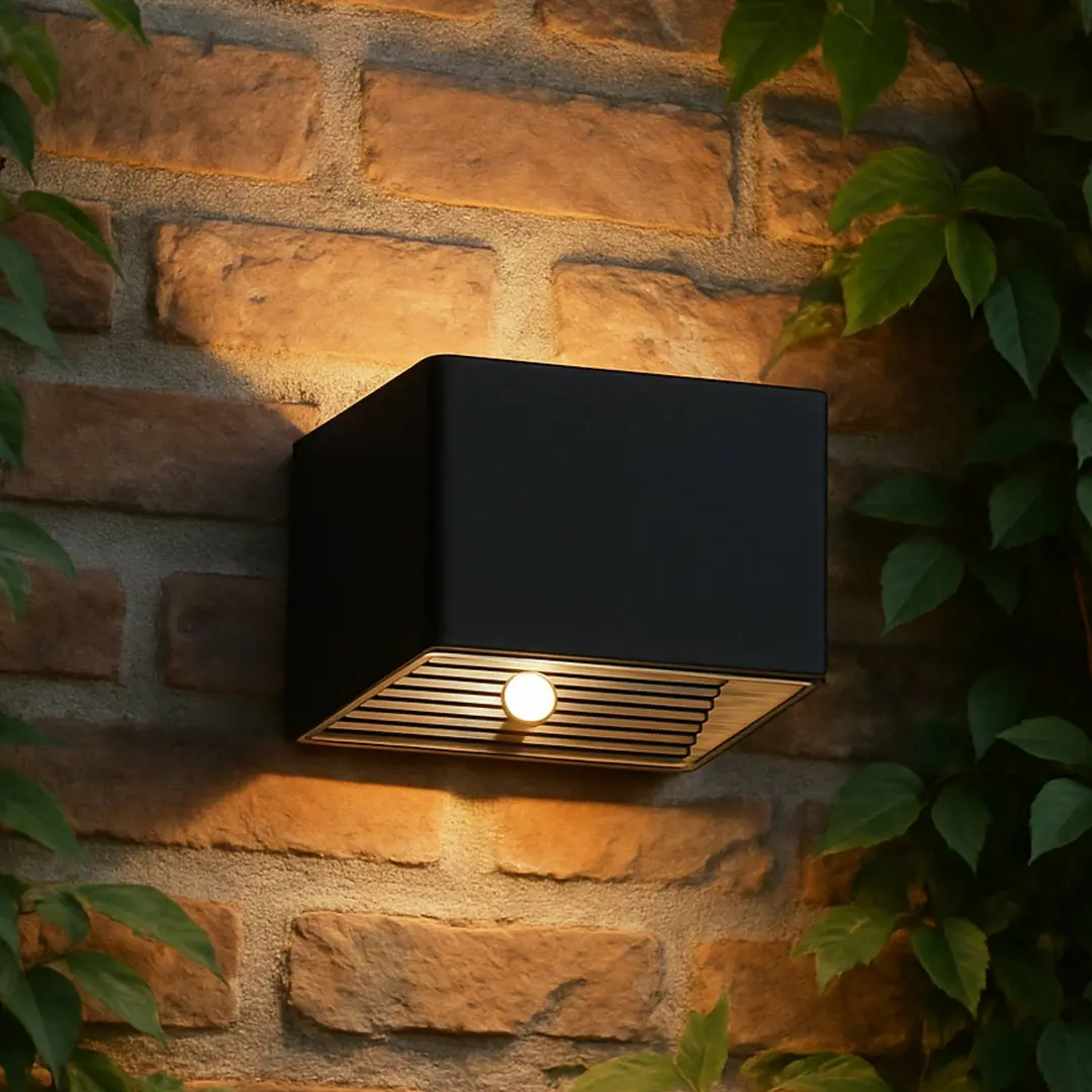 FH Lighting LED-Akku-Wandlampe Magnetic, schwarz, USB, Bewegungsmelder
