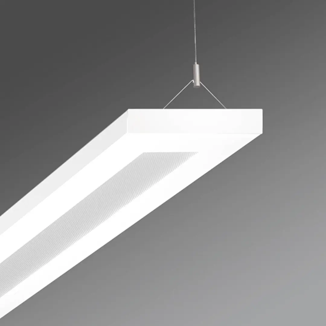 Regiolux LED-Büro-Pendelleuchte Stail mikroprisma 32W weiß