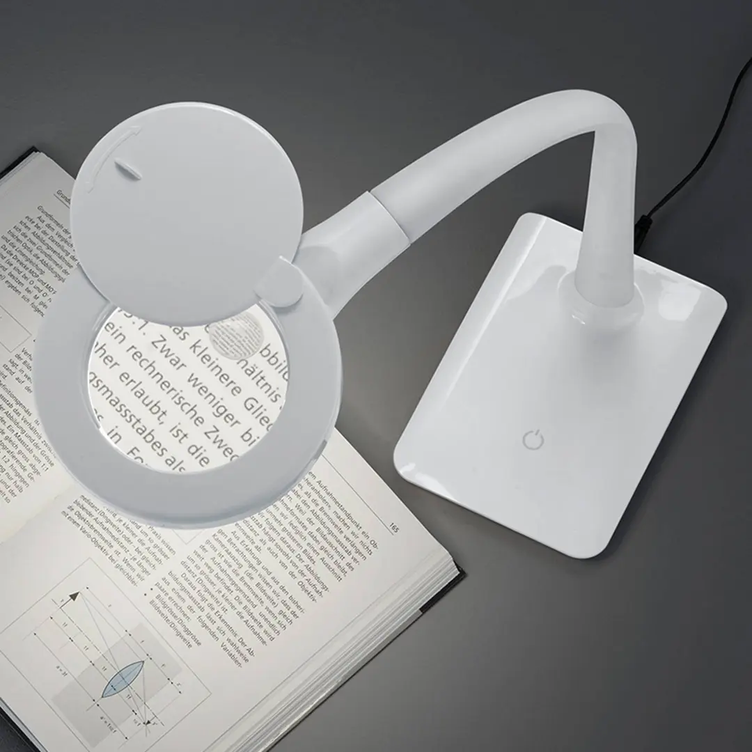 Trio Lighting Mit Fuß - LED-Lupenleuchte Lupo in Weiß