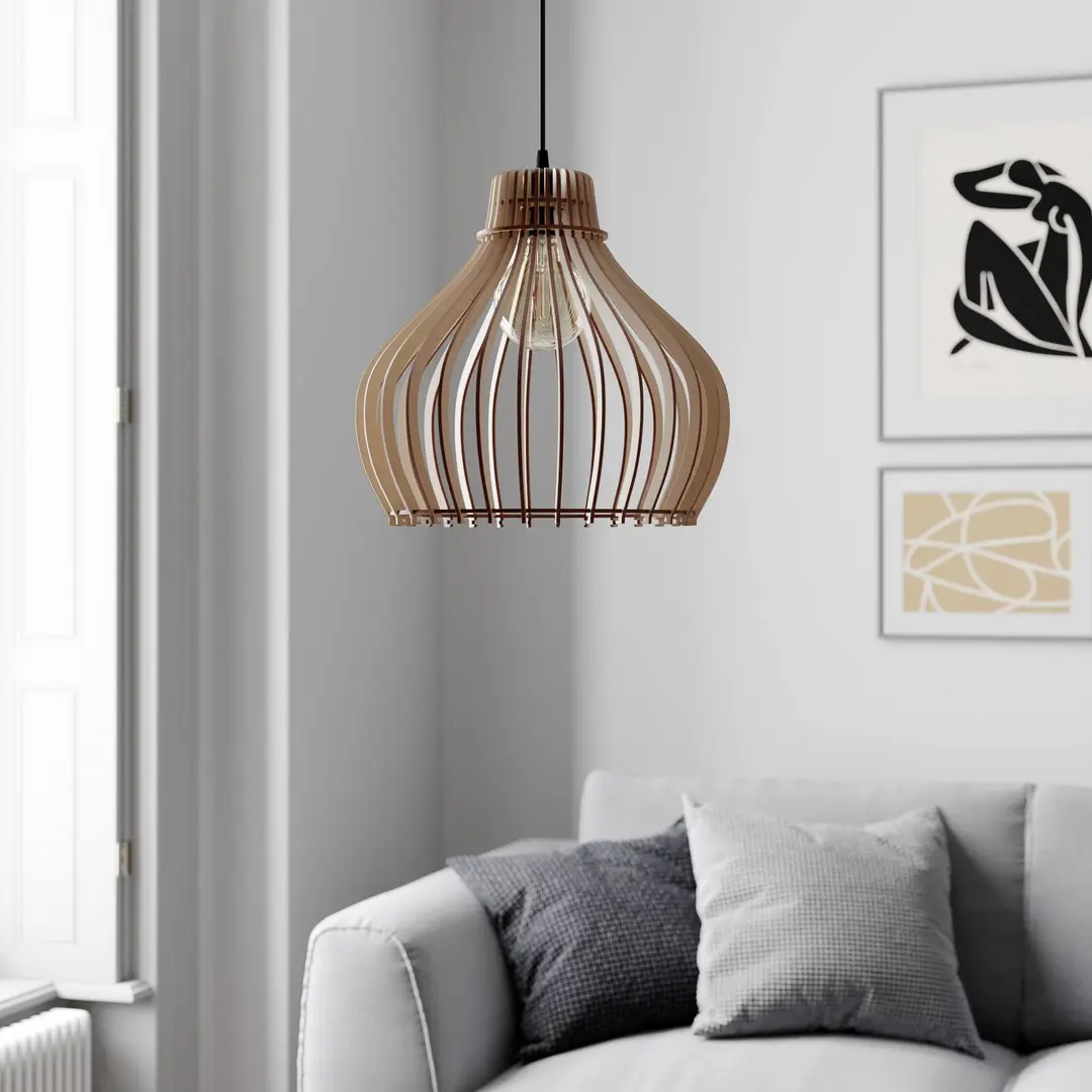 TEMAR LIGHTING Hängeleuchte Barrel einflammig, Ø 38 cm