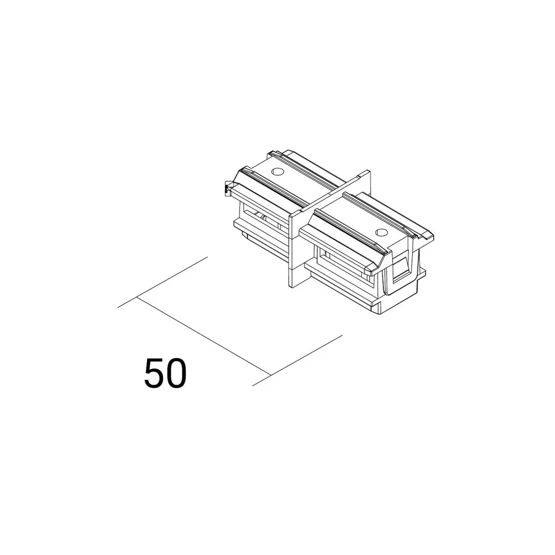 Ivela Längsverbinder SQUARE 48 V, weiß, Stromtrenner