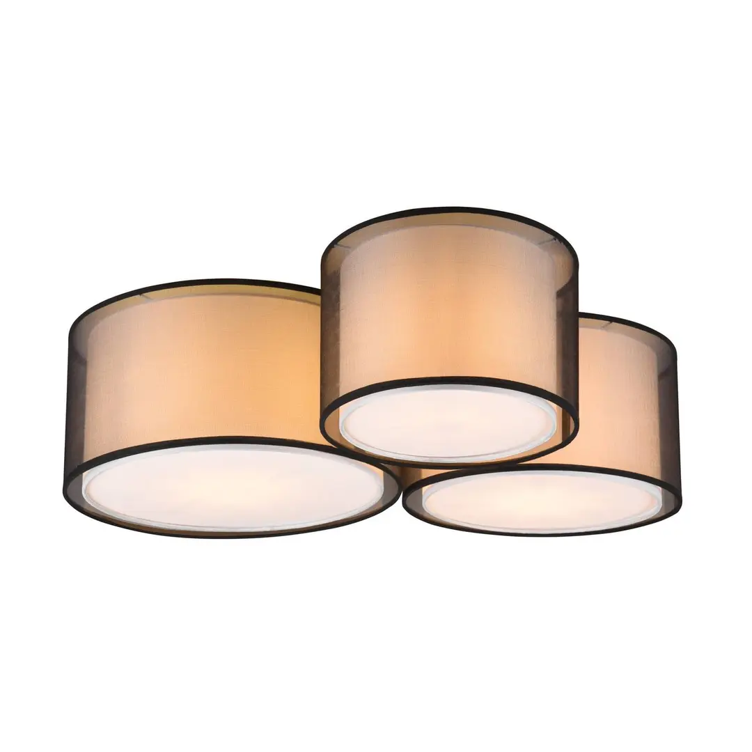 Trio Lighting Deckenleuchte Burton, 65x55cm, drei Schirme