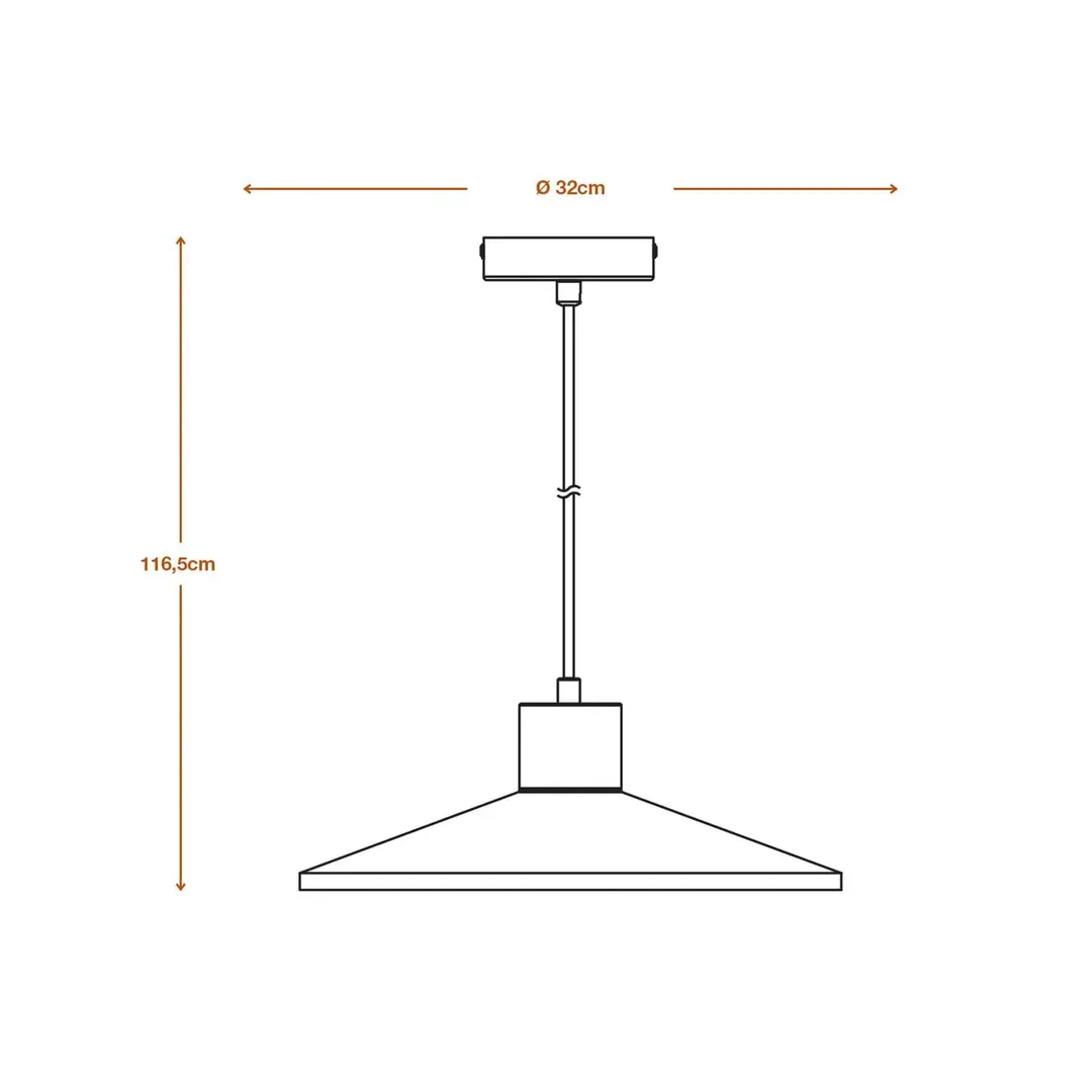 LEDVANCE Hängeleuchte Concrete Wood, Ø 32 cm, Beton, grau