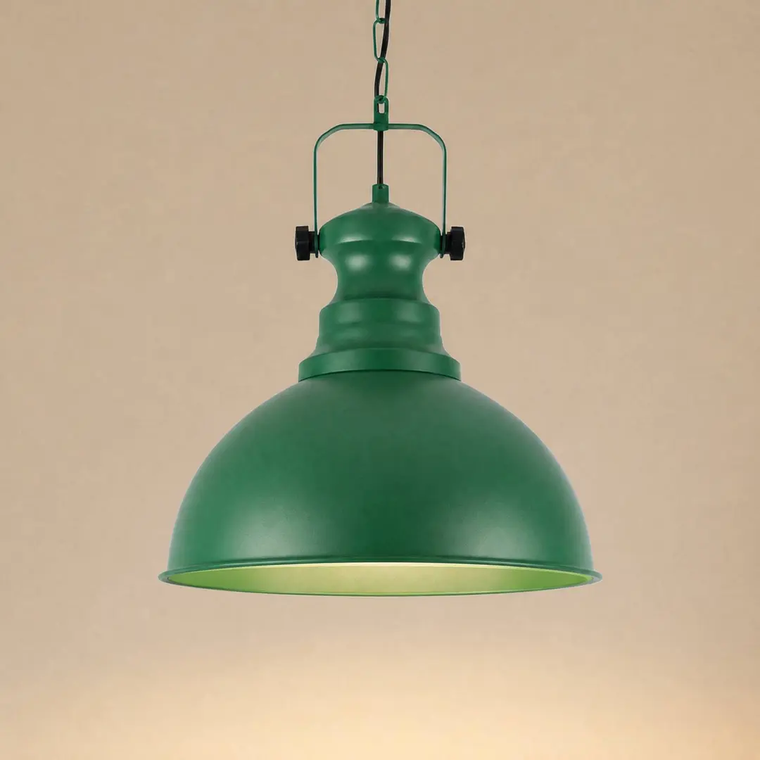 Opviq Hängeleuchte Kure, grün, Ø 31 cm, Metall, E27