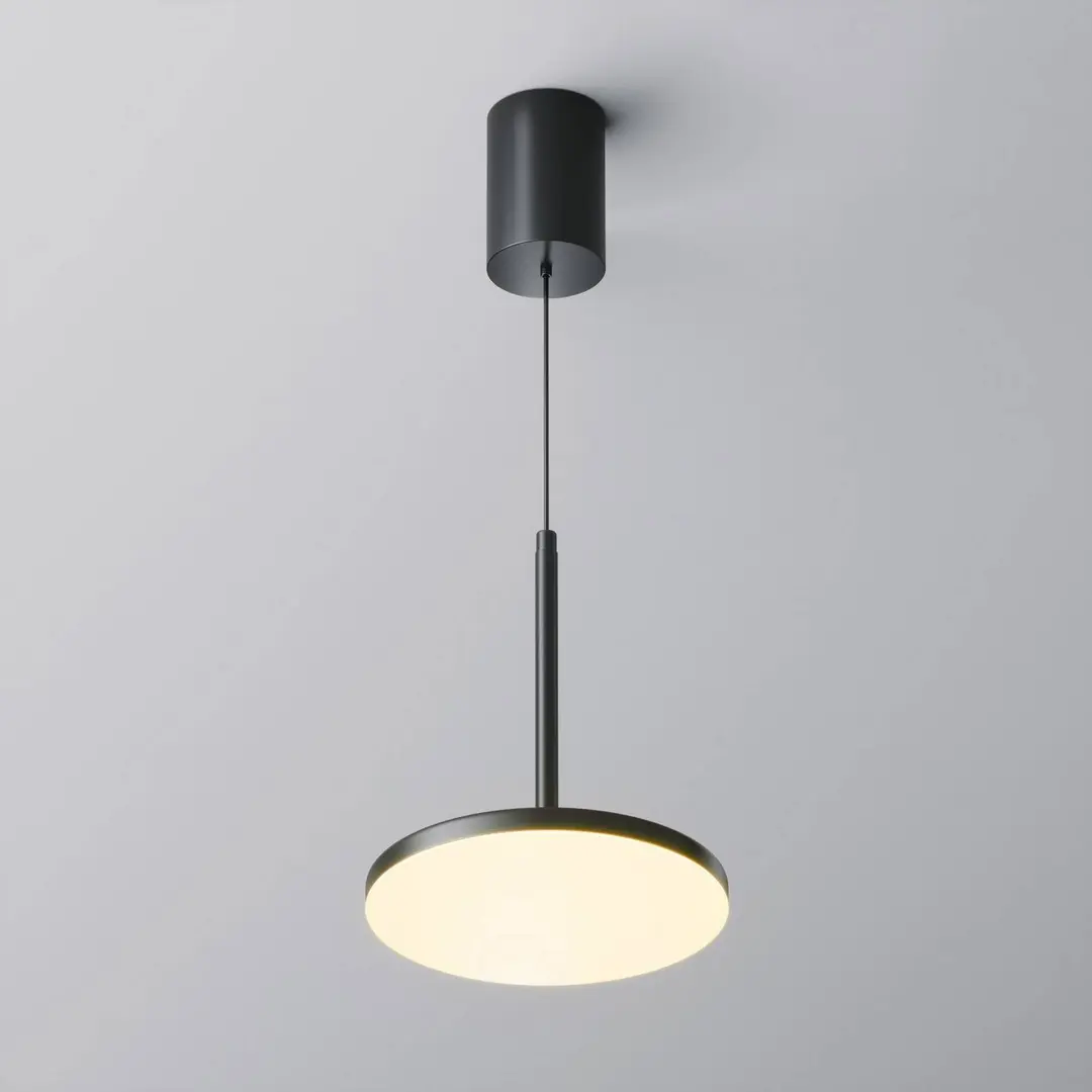 Maytoni LED-Hängeleuchte Plato, schwarz, Ø 18,5cm, Aluminium