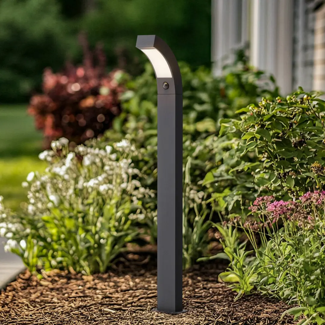 Lucande LED-Wegeleuchte Lennik, Sensor, 100 cm, anthrazit