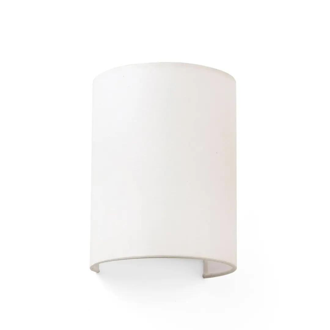 FARO BARCELONA Wandleuchte Cotton, gewölbt, 20 x 15 cm, beige