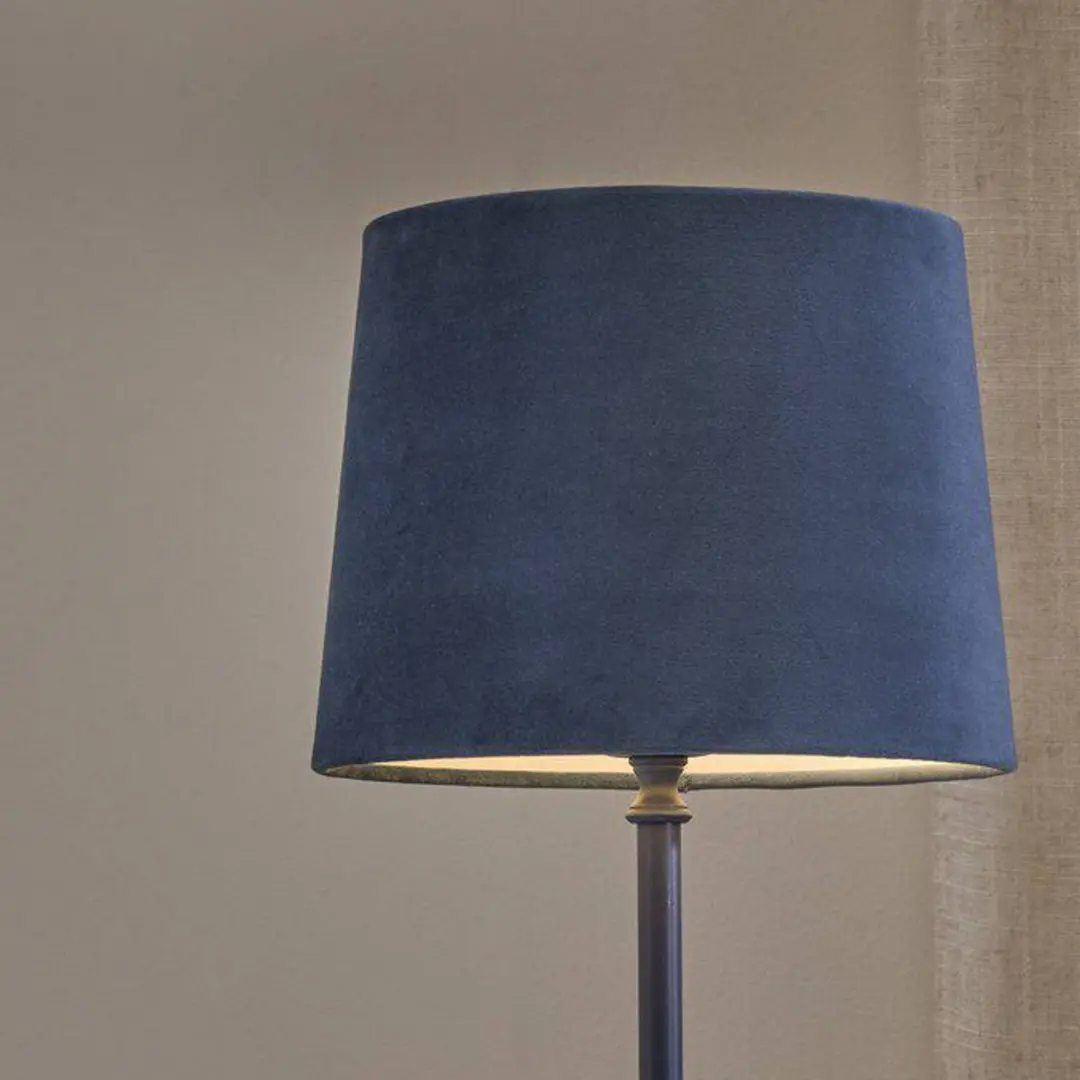 PR Home Tischlampe Tove, blau, Höhe 56 cm, Metall/Stoff