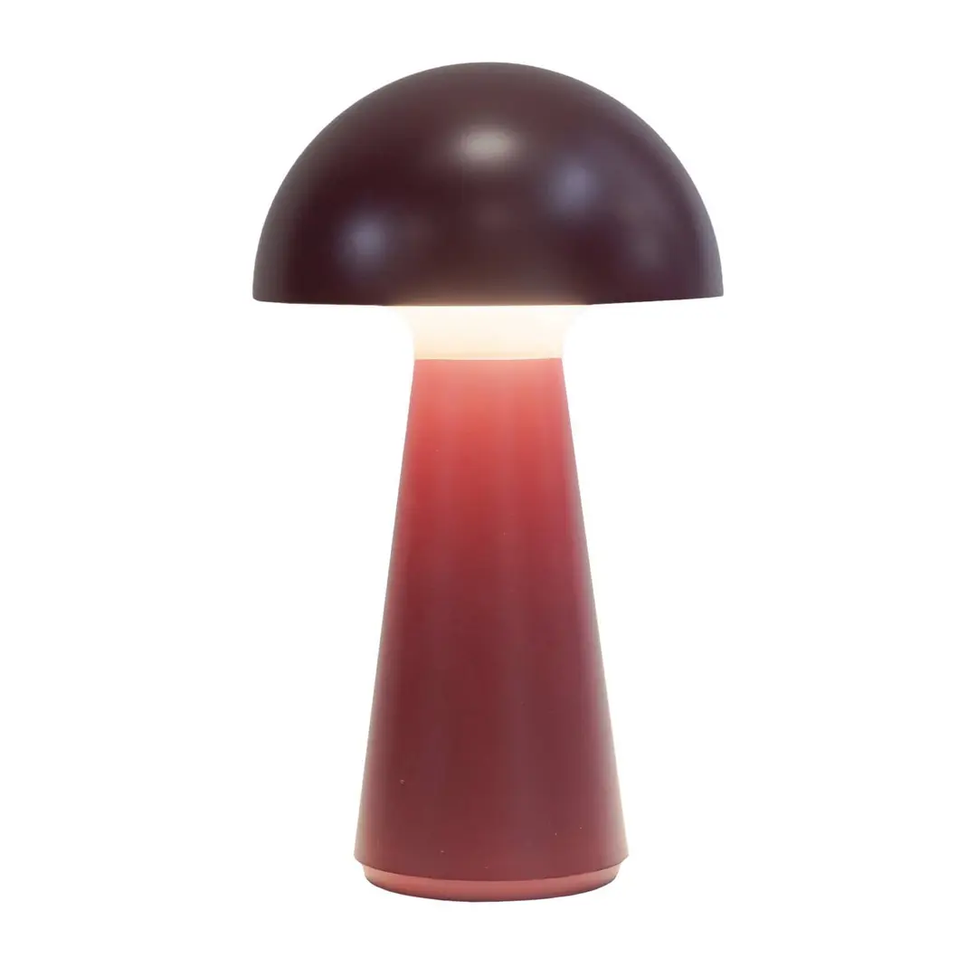 Sirius LED-Akku-Tischlampe Sam bordeaux, Kunststoff, 28 cm, IP54