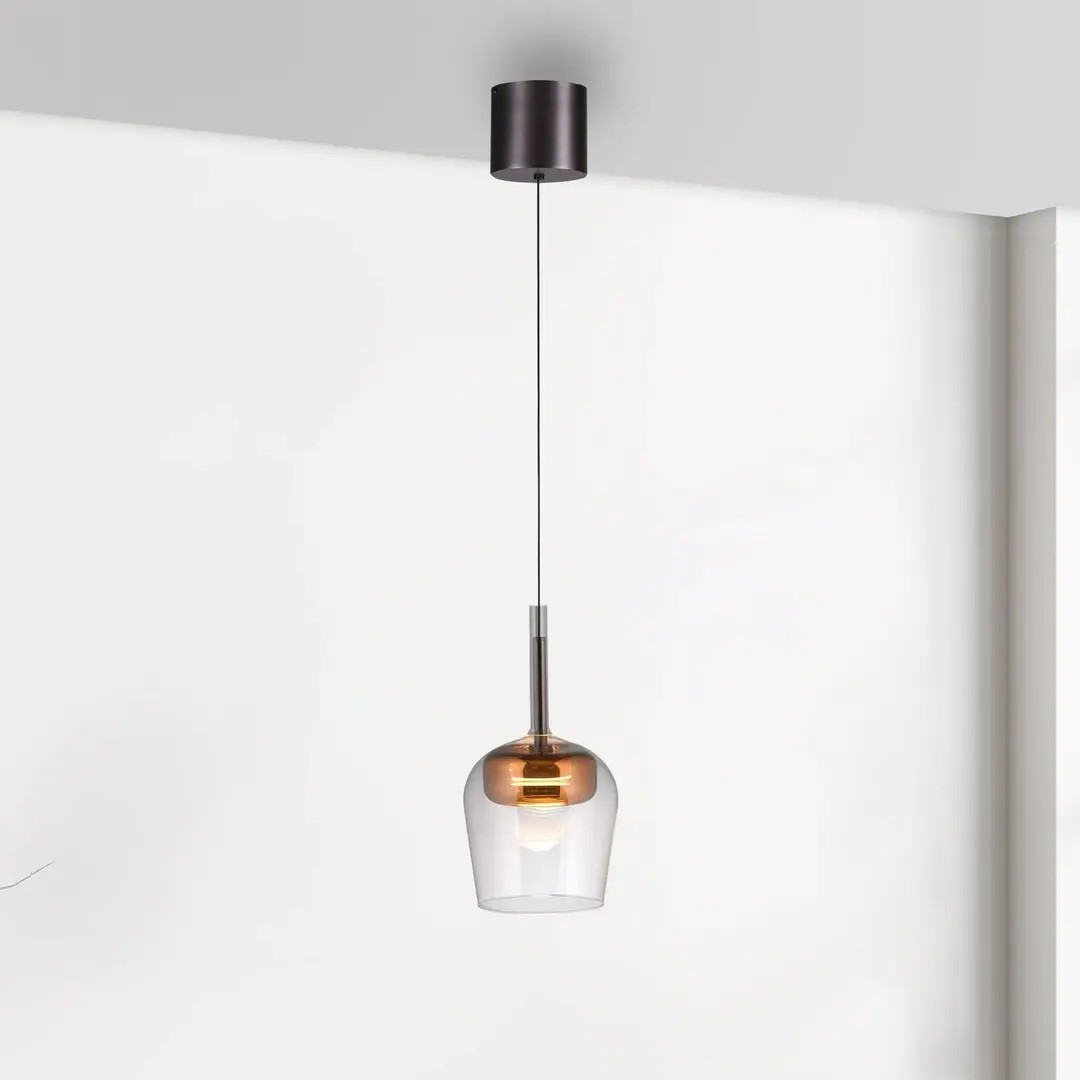 Q-Smart-Home Paul Neuhaus Smart-LED-Hängelampe Q-Kon kupferfarben Ø 21 cm