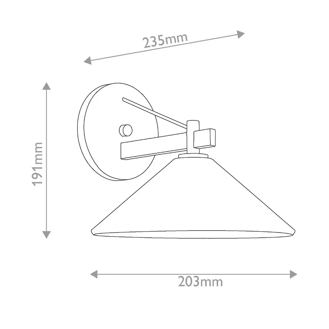 KICHLER Außenwandlampe Ripley, altbronze, Breite 20 cm, Metall, IP44
