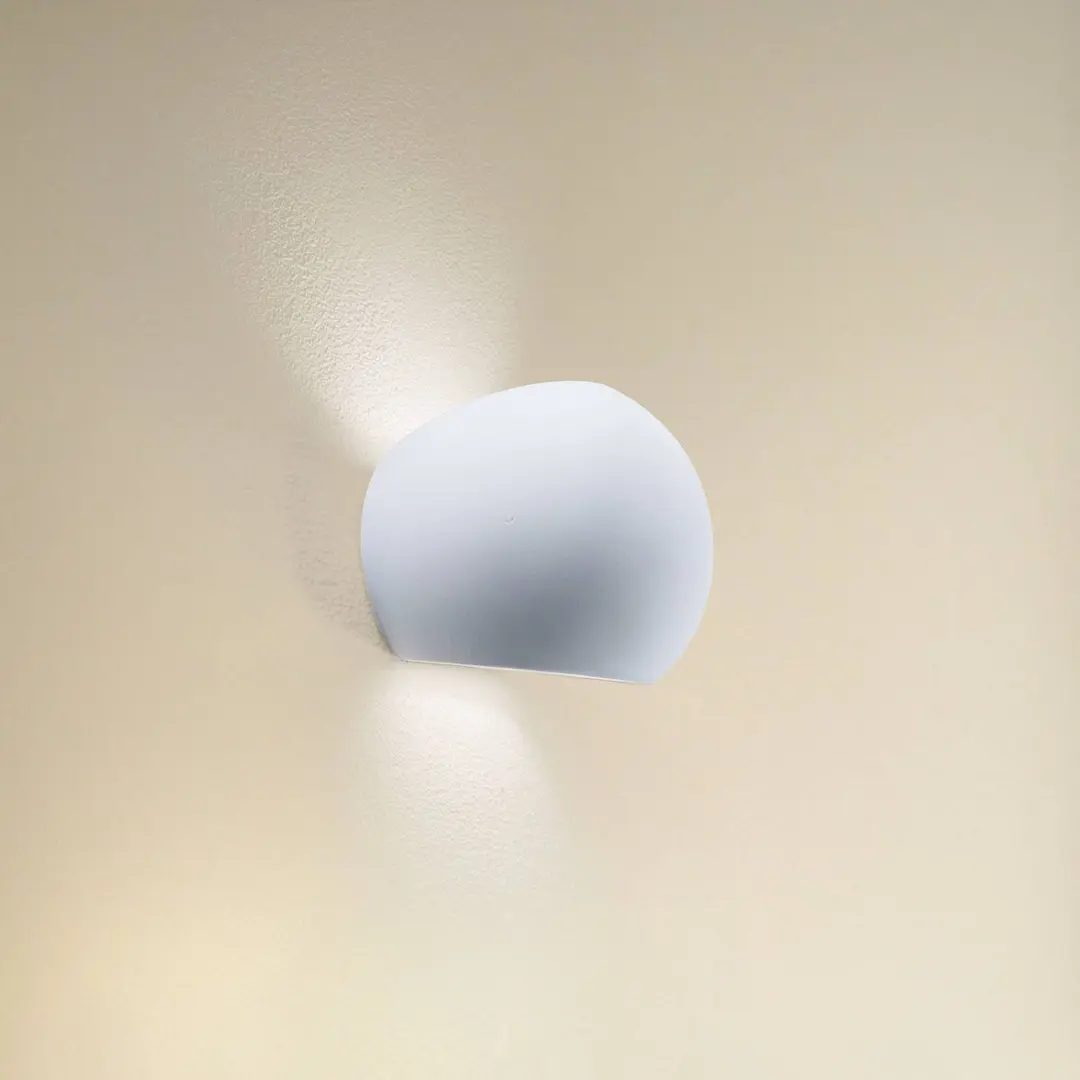 SOLLUX LIGHTING Wandleuchte Bullet up/down aus Keramik in Weiß