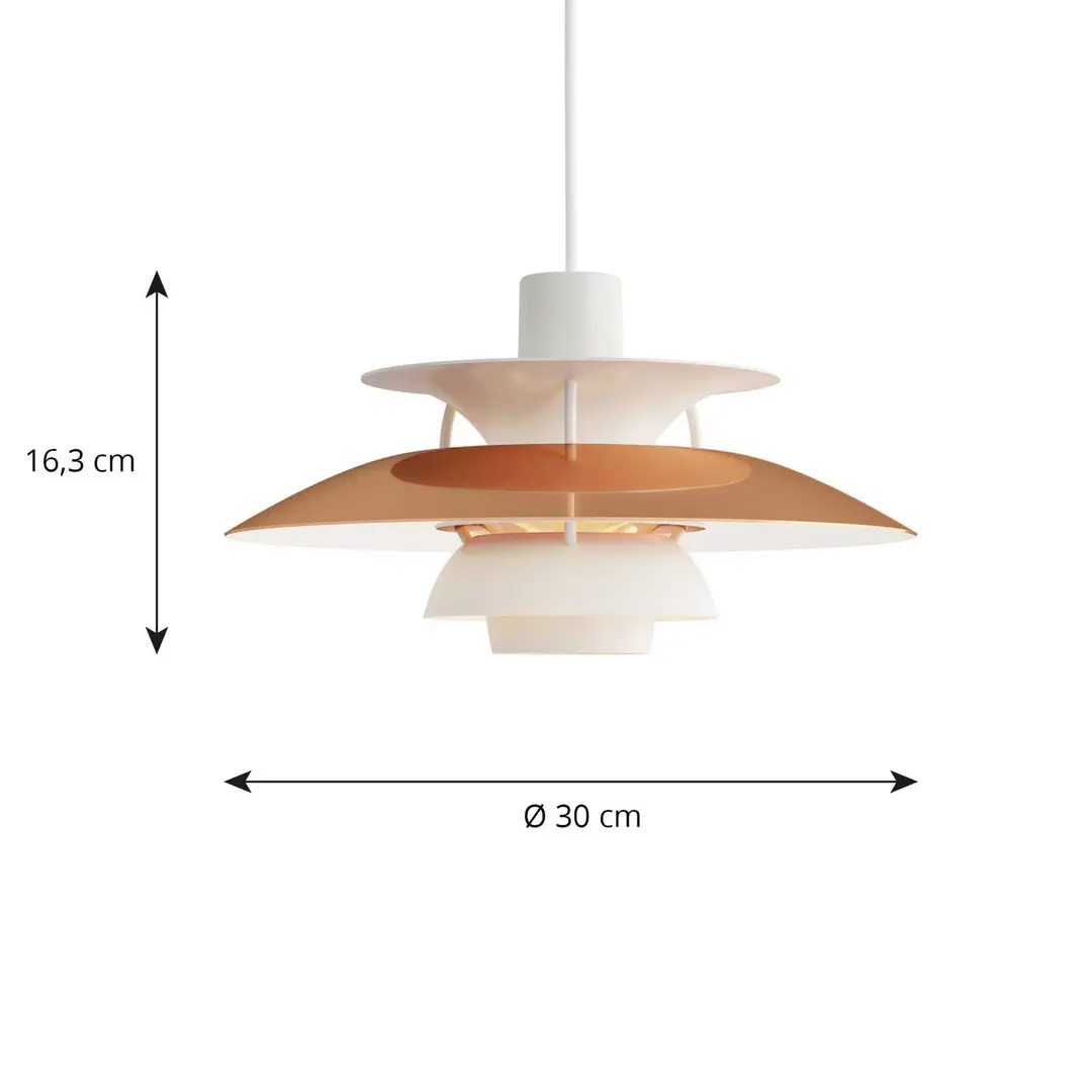 Louis Poulsen Hängeleuchte PH 5 300, kupfer, 30 cm