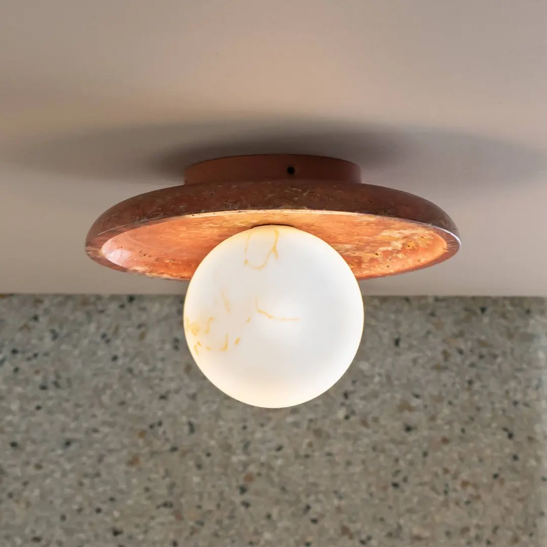 IT'S ABOUT ROMI Deckenlampe Tivoli terra, Ø 25 cm, Travertin