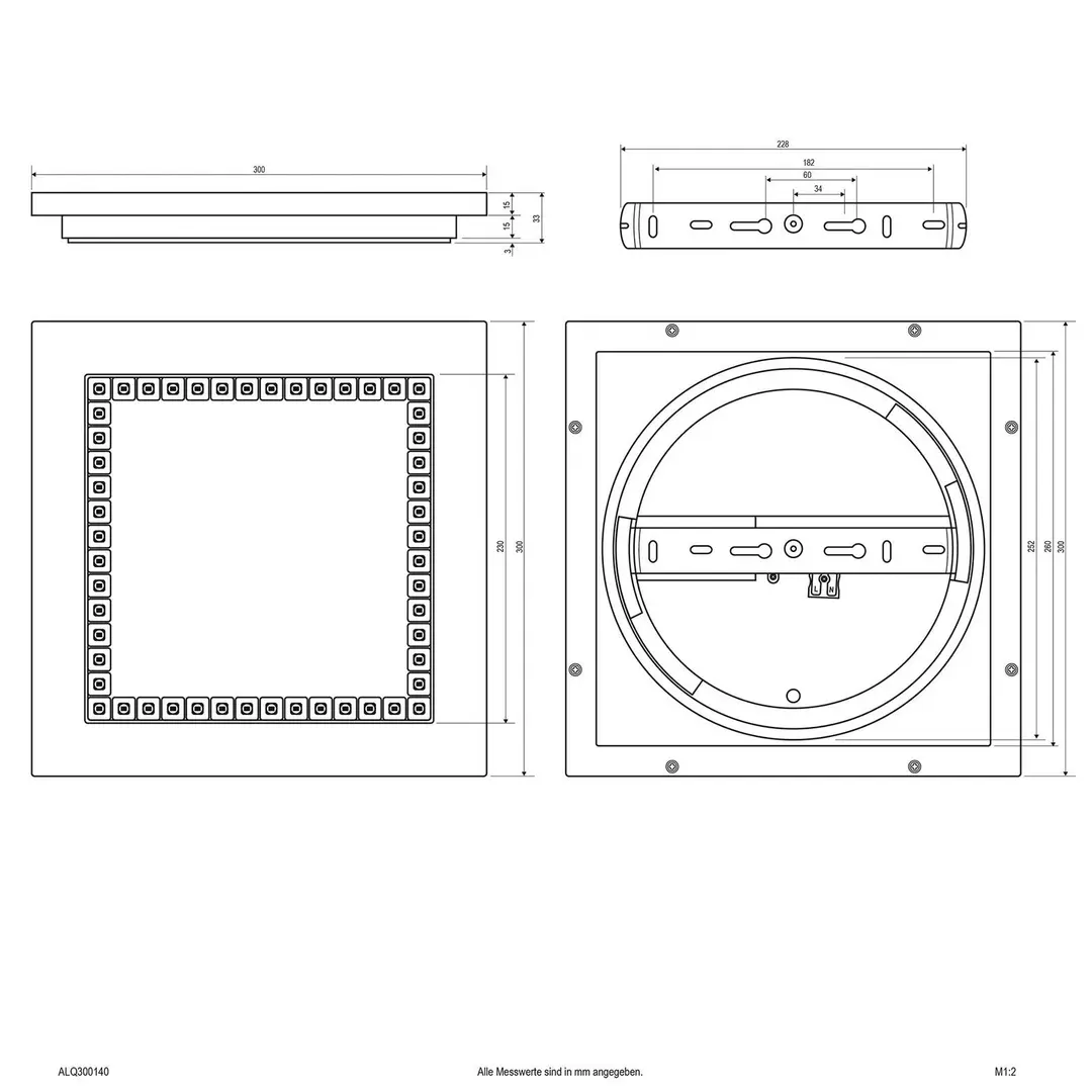 EVN ALQ LED-Panel weiß 15W 30x30cm 4.000K