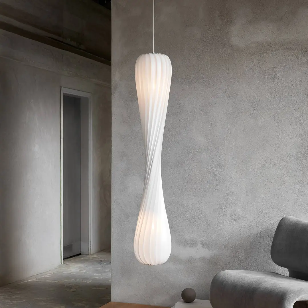 Tom Rossau Hängelampe TR7, Kunststoff (PP), 145 cm hoch, E27