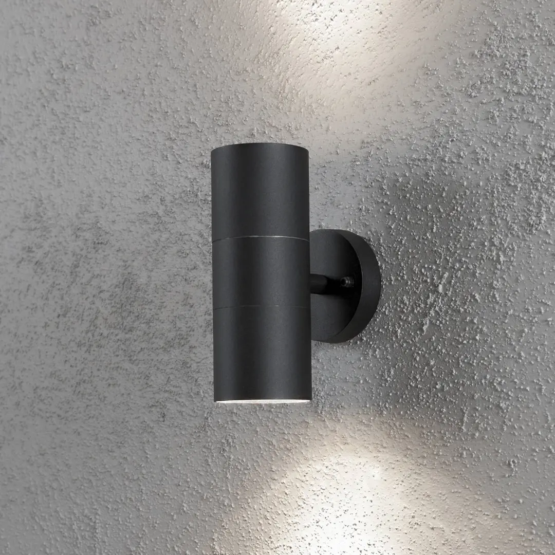 Konstsmide Außenwandleuchte New Modena 2-flg. schwarz