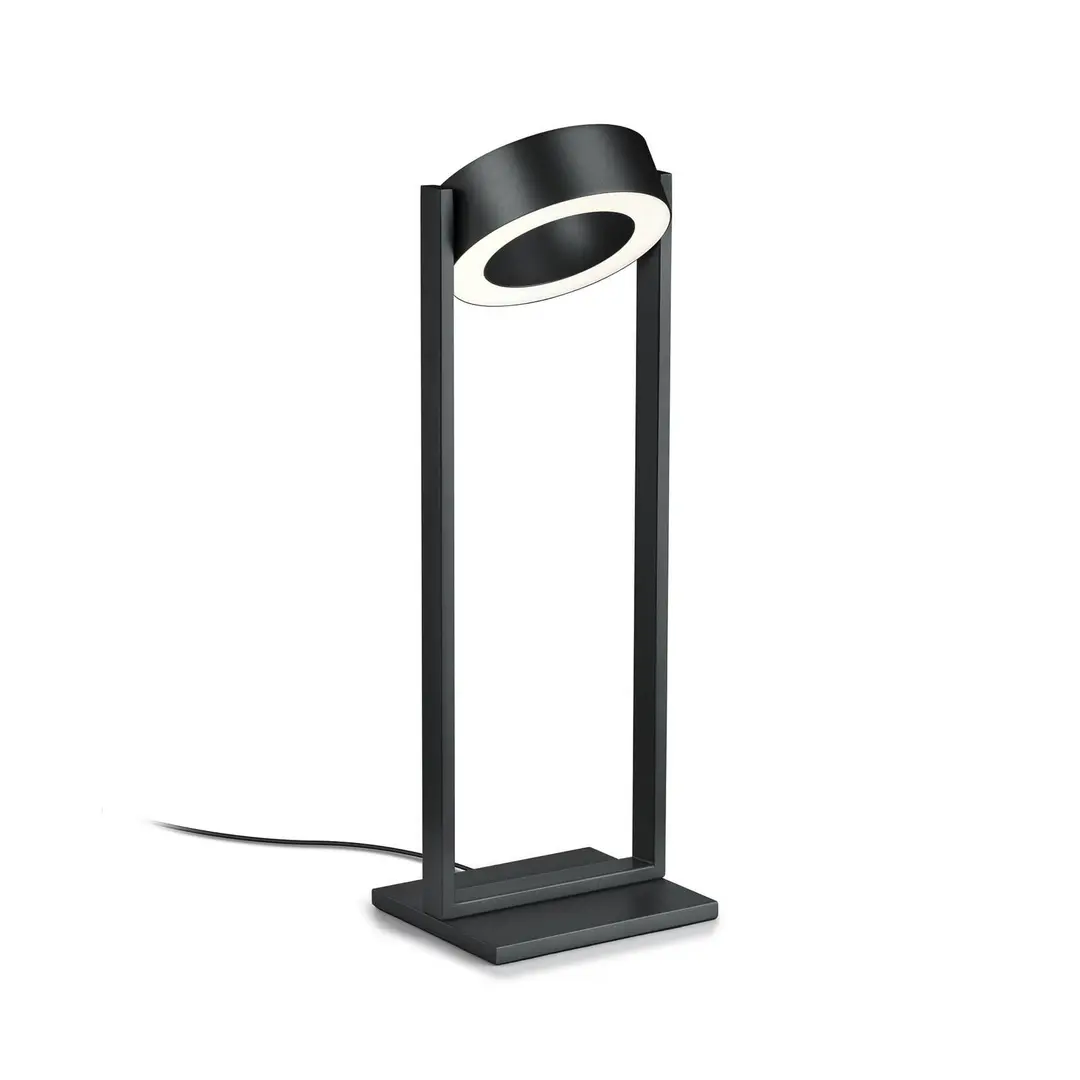 Knapstein LED-Tischlampe Wega schwarz matt Höhe 45 cm, Gestensteuerung