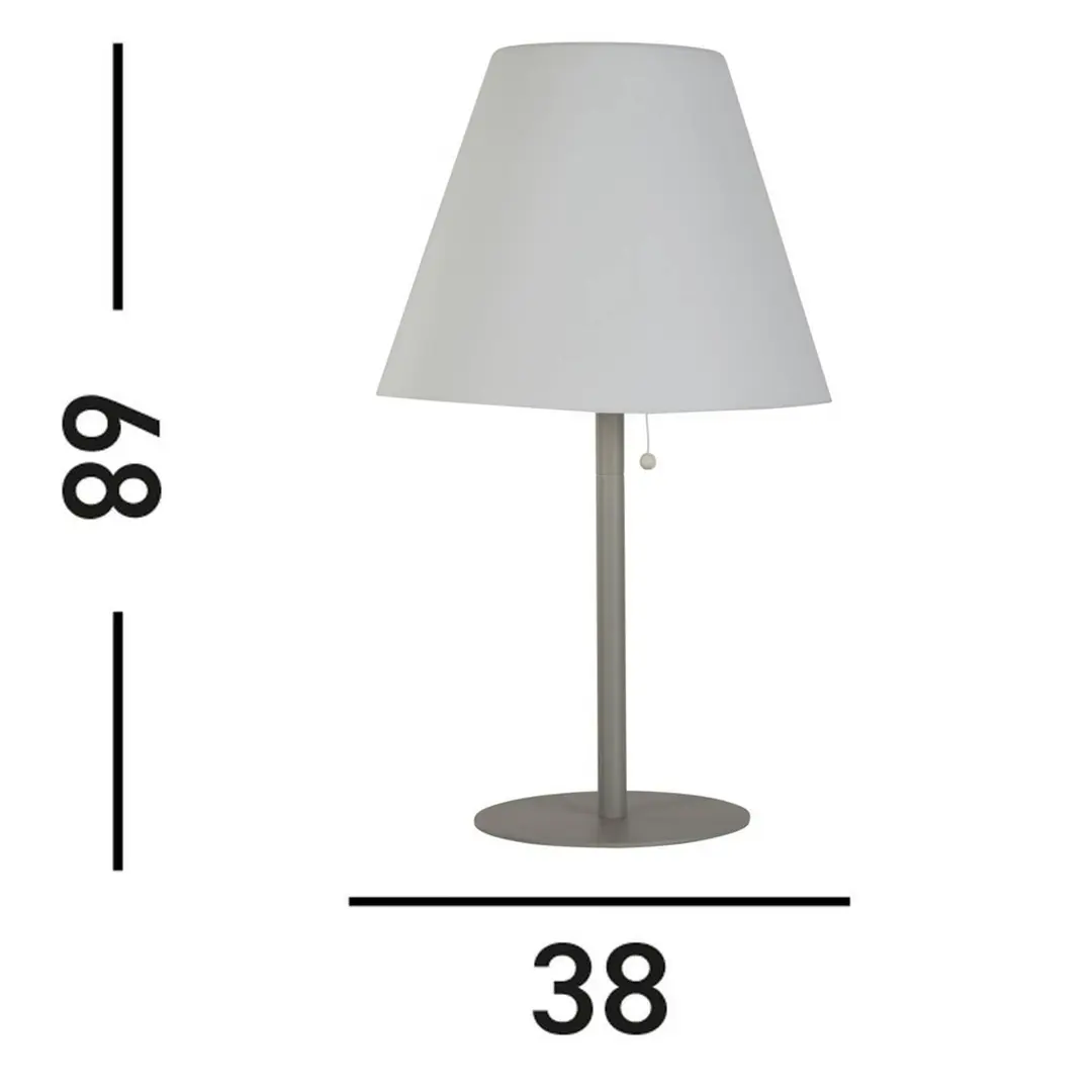 Searchlight LED-Solar-Tischleuchte Venice I, IP44, weiß/silber