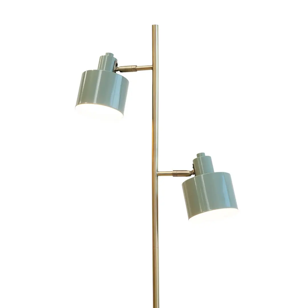 Dyberg Larsen Stehlampe Ocean, oliv, Höhe 160 cm, 2-flg.