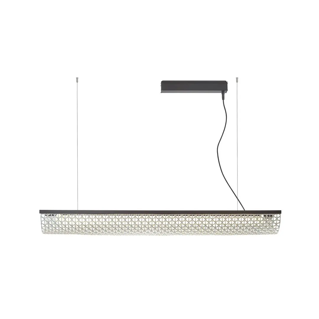 Bover LED-Hängelampe Nans Balis S/140, braun/beige, 140 cm