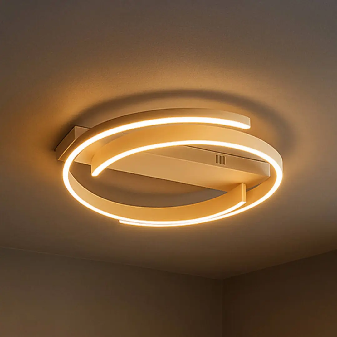 FISCHER & HONSEL LED-Deckenlampe CIRCLY, sand, Ø 56 cm, Fernbedienung CCT dim