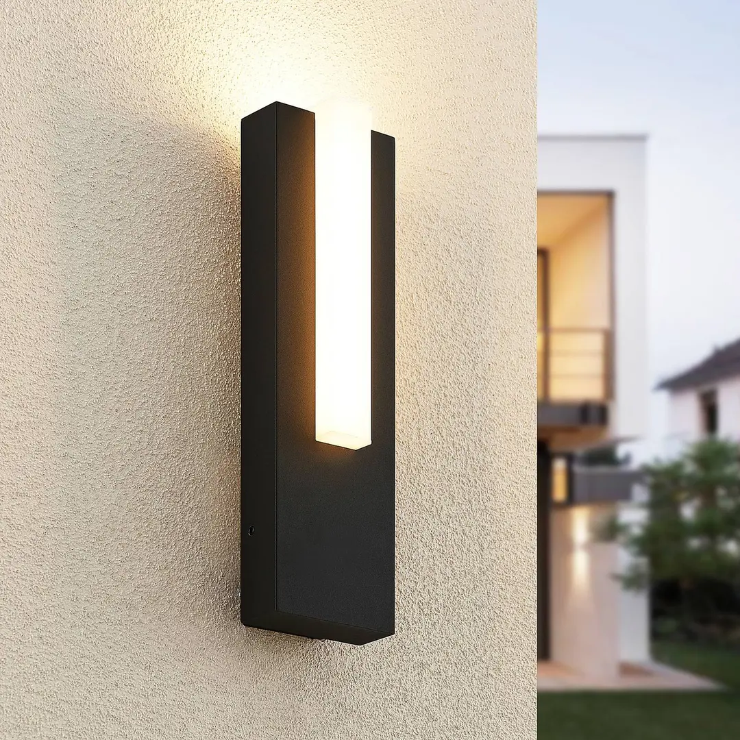 Lucande LED-Außenwandleuchte Virgalia, 31cm, anthrazit, IP65