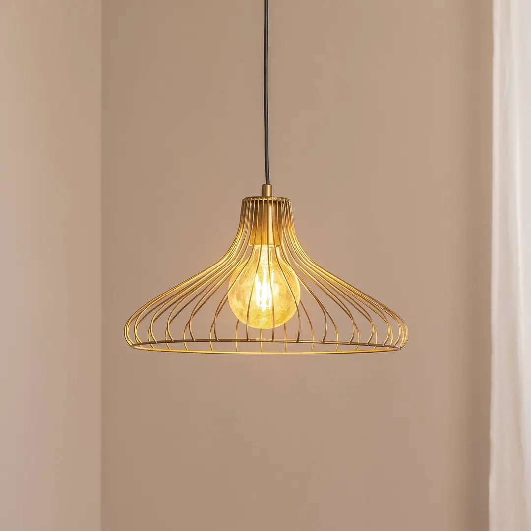 Opviq Hängeleuchte Depay, goldfarben, 1-flammig, Metall, Ø 36 cm