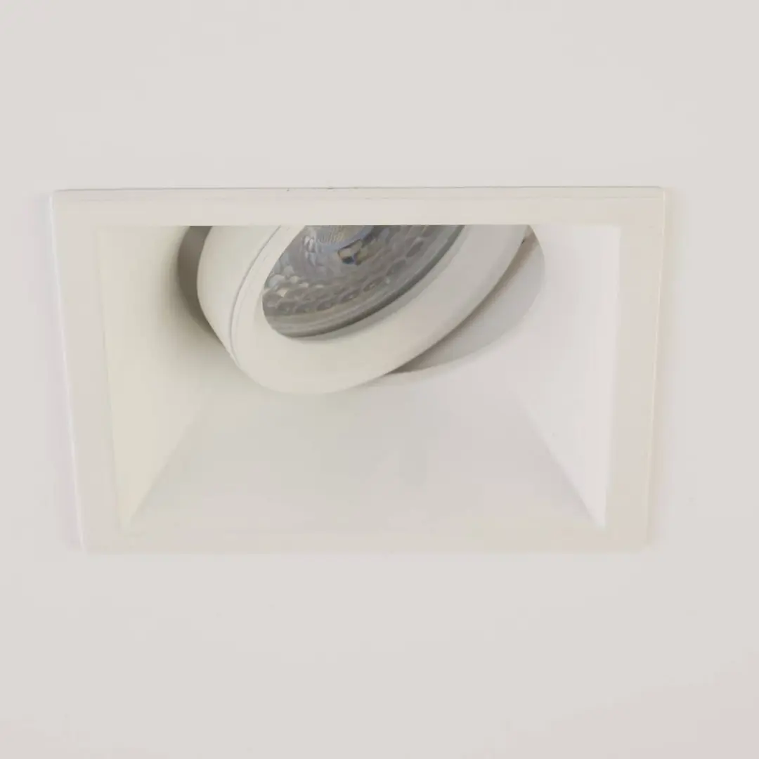 Searchlight Einbauleuchte Slim Trim Square, weiß, 9 x 9 cm, Alu, GU10