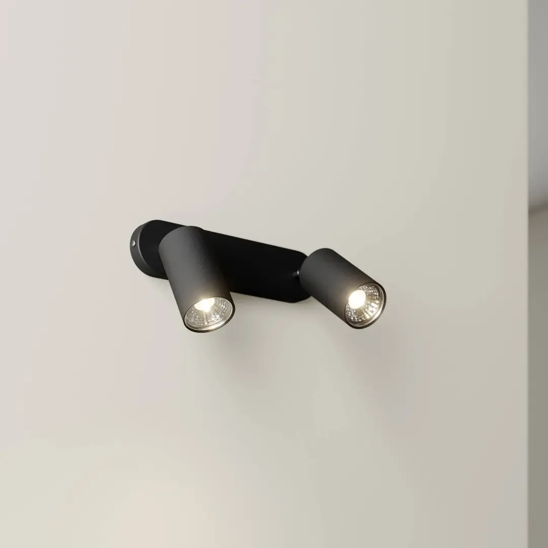 Nowodvorski Lighting Wandstrahler Eye Spot zweiflammig, schwarz
