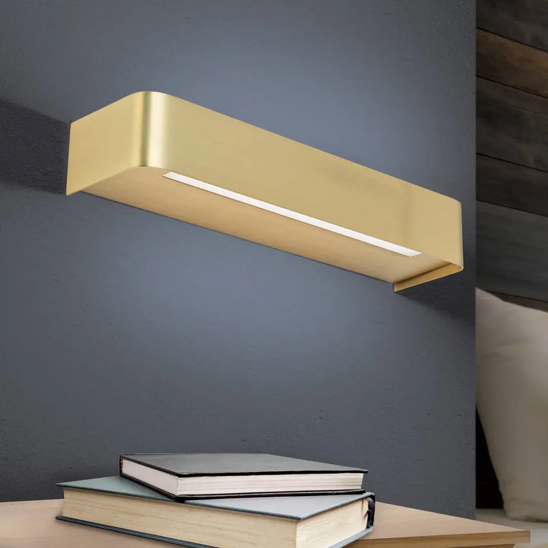 Orion LED-Wandleuchte Bernhard, Up-/Downlight, messing
