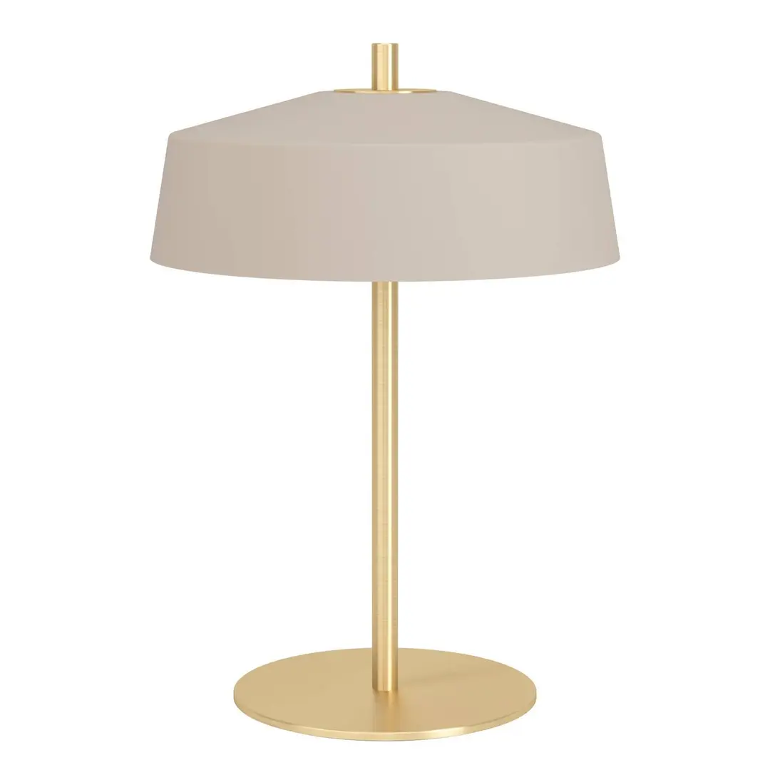 EGLO Tischleuchte Valdiola, sand/messing, Metall