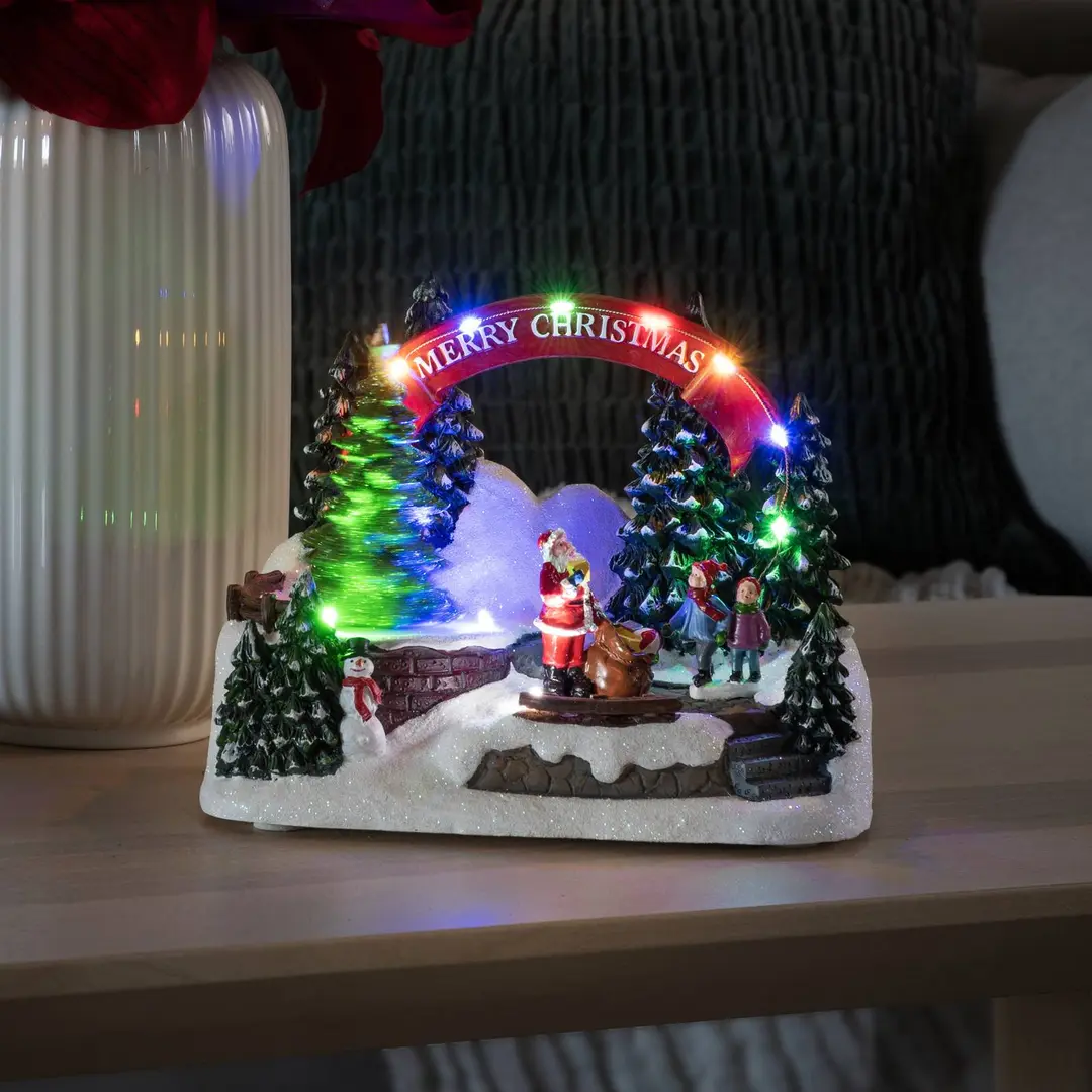 Konstsmide Christmas LED-Dekoleuchte Santa und Kinder, mit Musik