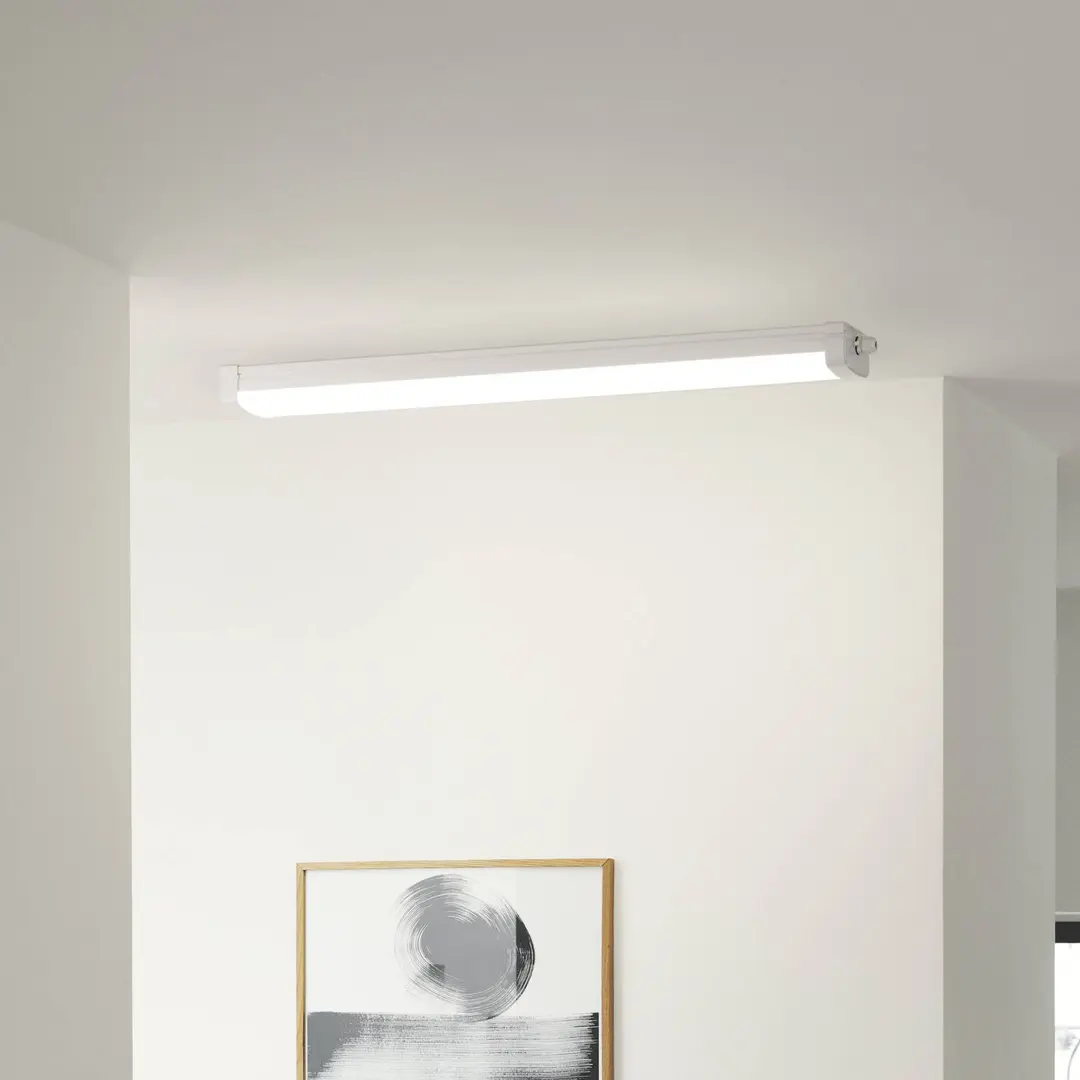 Nordlux LED-Sensor-Lichtleiste Burbank IP65 Kunststoff, 90cm, 4.000K