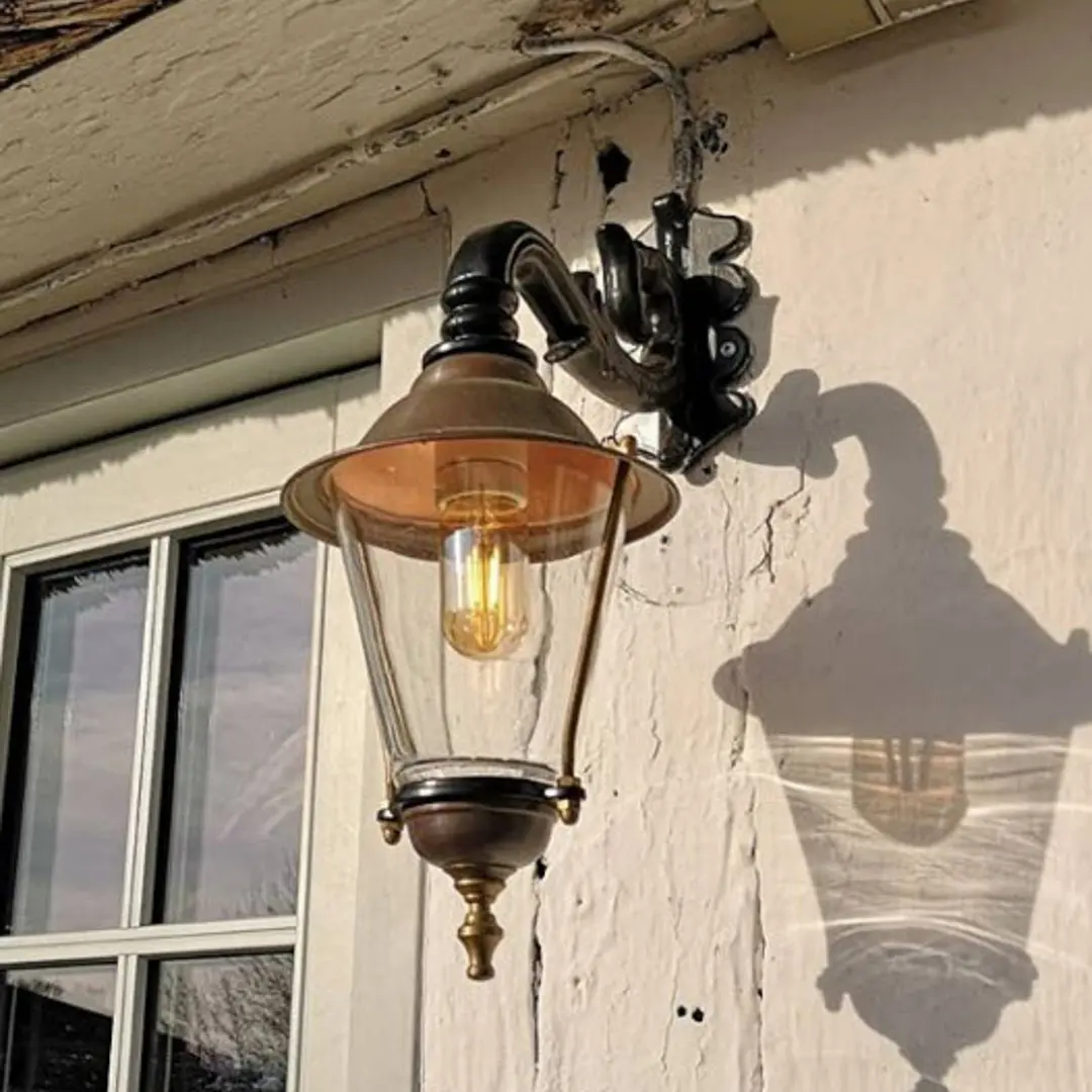 K.S. Verlichting Hoorn - Außenwandleuchte, Fassung unten, grün