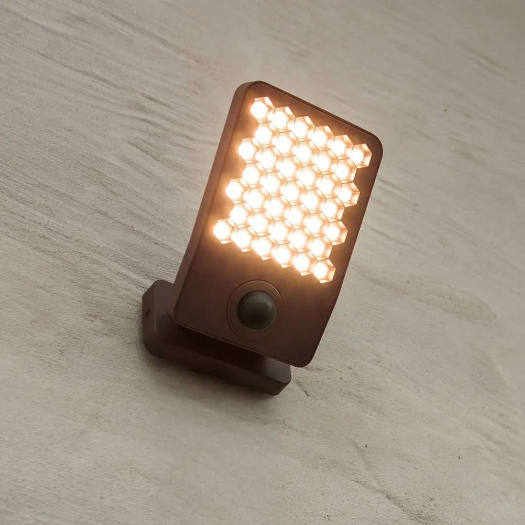 Lutec LED-Sensor-Außenwandlampe ATLANTIS, dunkelgrau, 22 cm, 14 W
