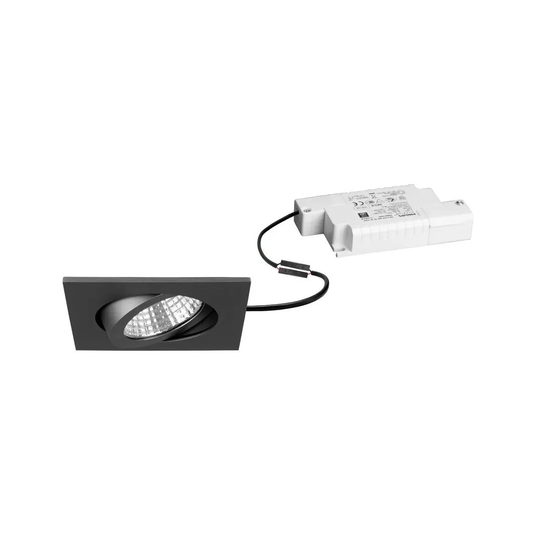 BRUMBERG LED-Einbauspot Damita-S, RC-dim, titan matt, IP65