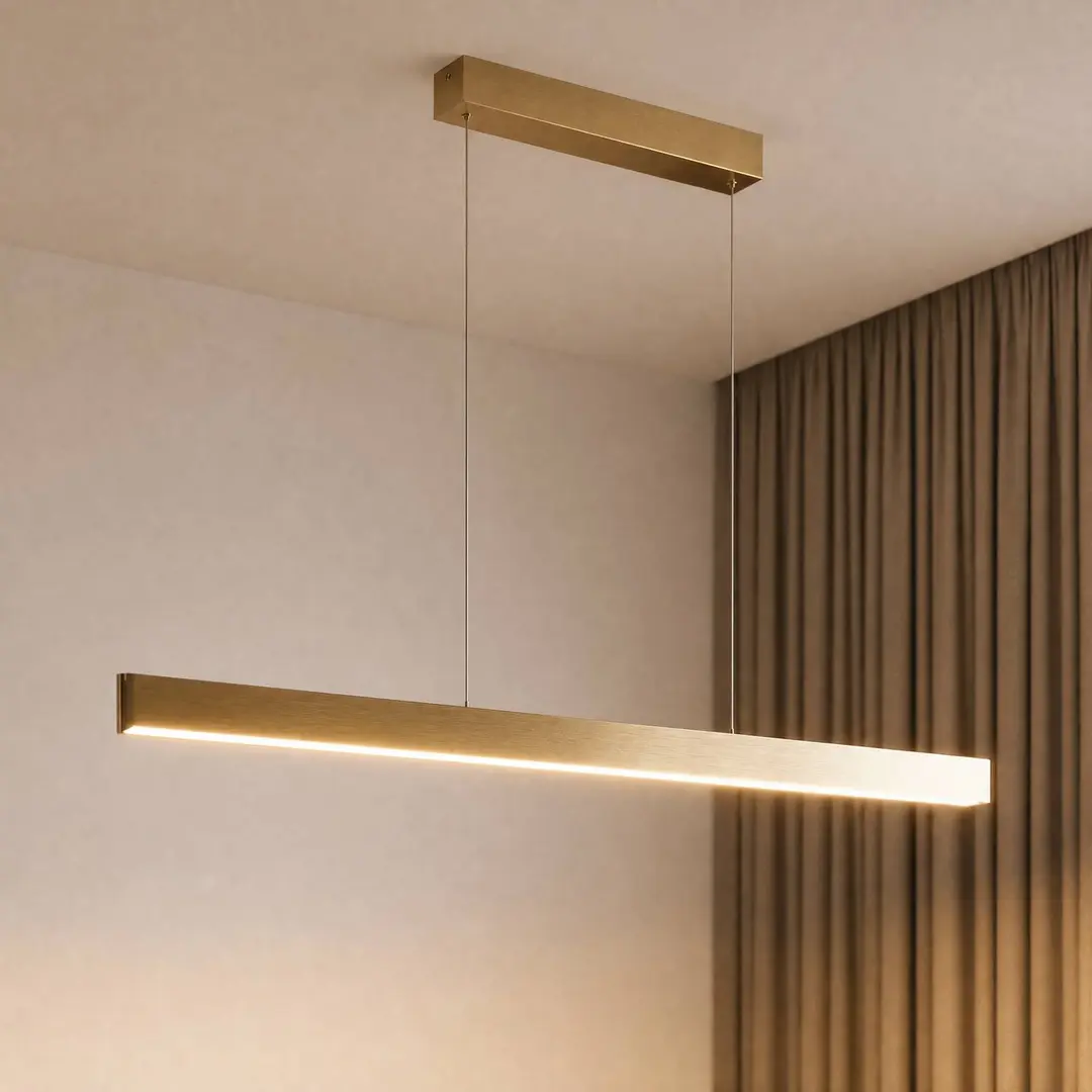 Lucande LED-Hängeleuchte Mylosh, gold, 150 cm, CCT, dimmbar