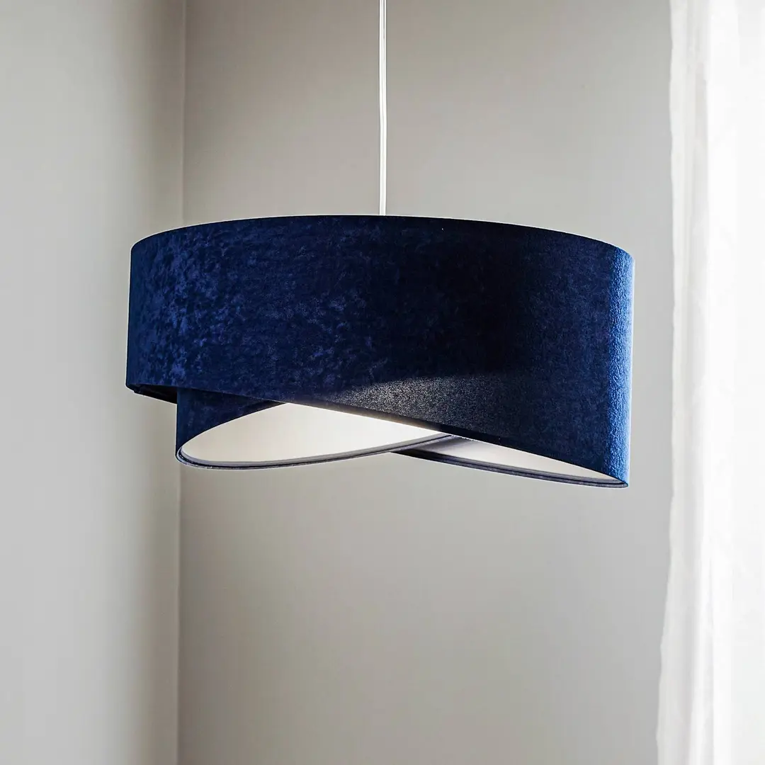 Maco Design Hängeleuchte Vivien, zweifarbig, blau/silber