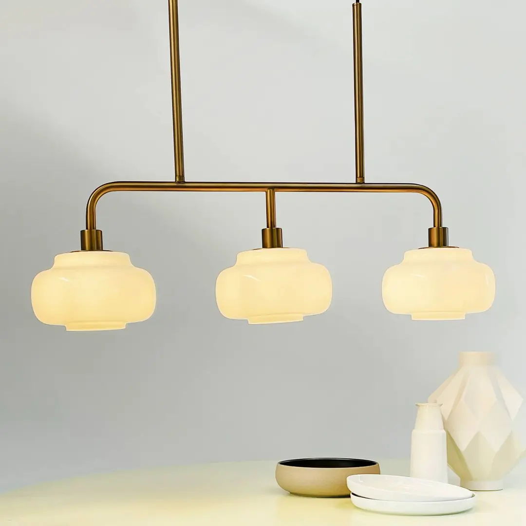 Dyberg Larsen Pendellampe Ossett, bronzefarben, Länge 80 cm