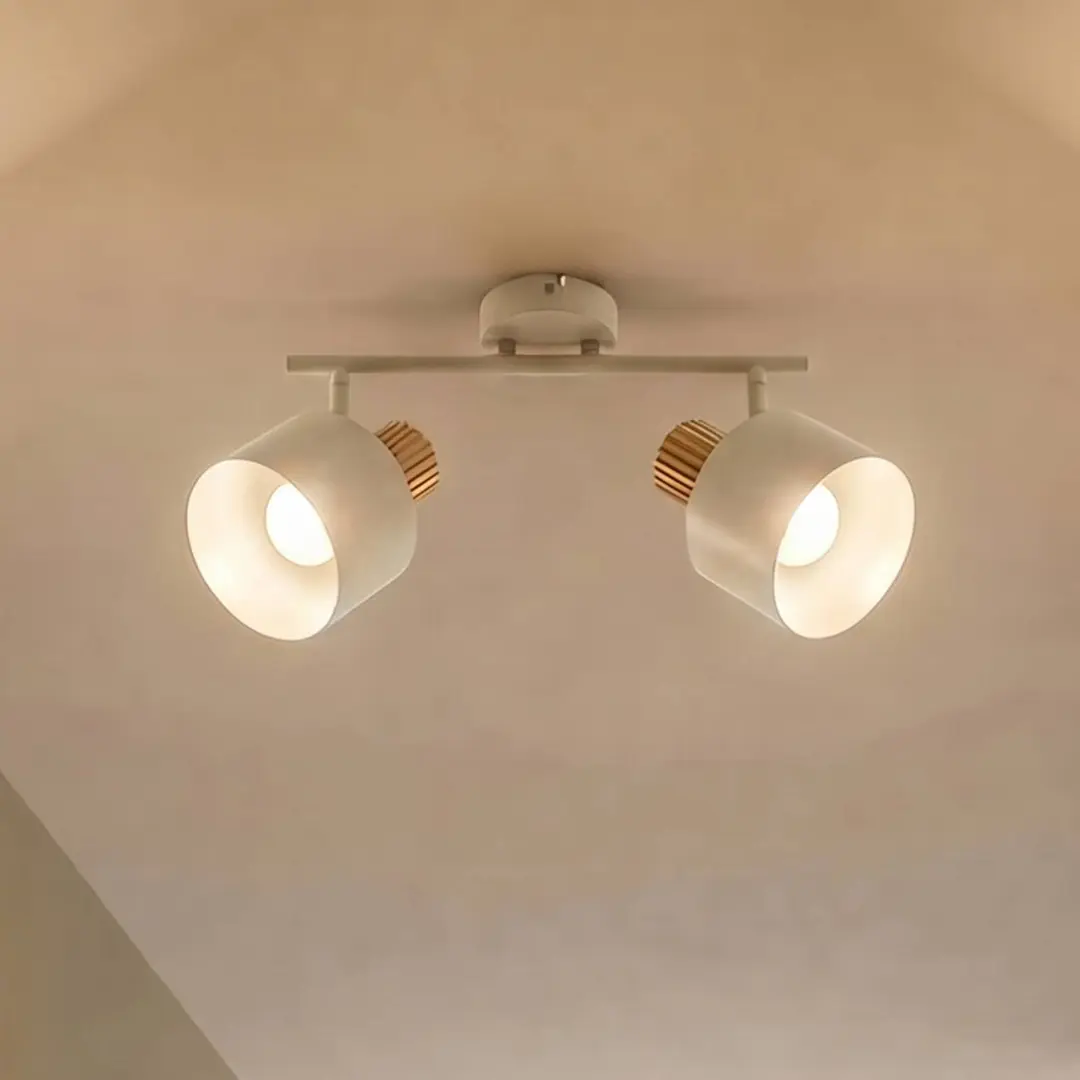 Lindby Deckenstrahler Lenja, 2-flammig, beige, E14, Metall