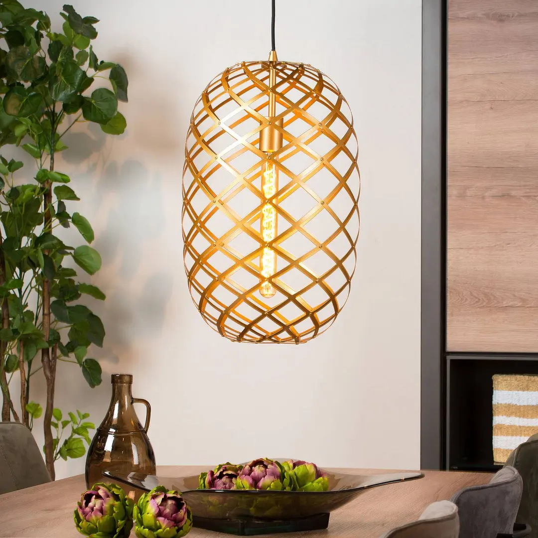 Lucide Hängeleuchte Wolfram Ø 32 cm, gold matt