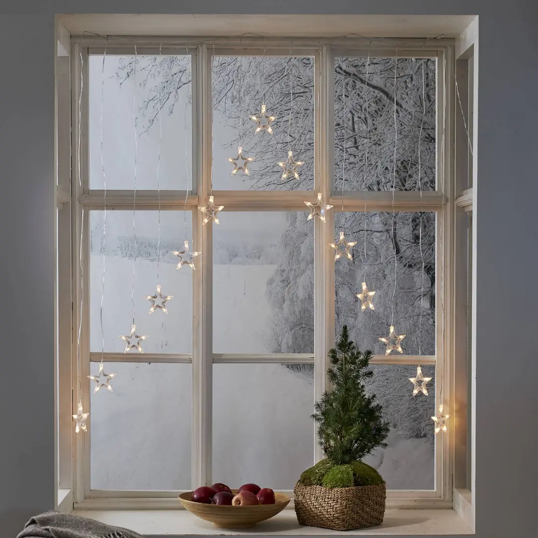 STAR TRADING LED-Lichtervorhang Decystar, 15-flammig