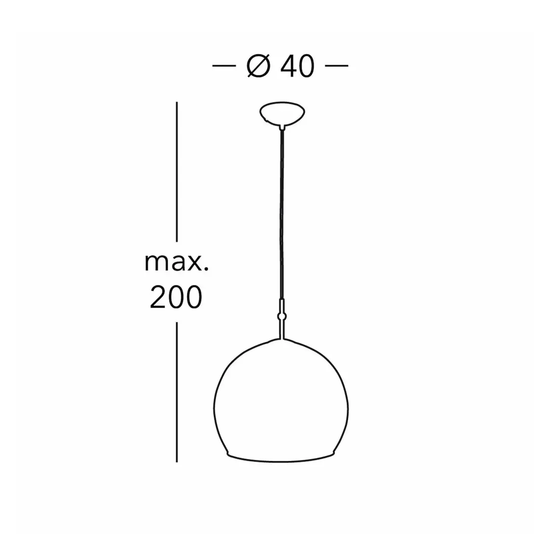 KOLARZ Hängelampe Luna, Ø 40 cm, cremefarben, Glas