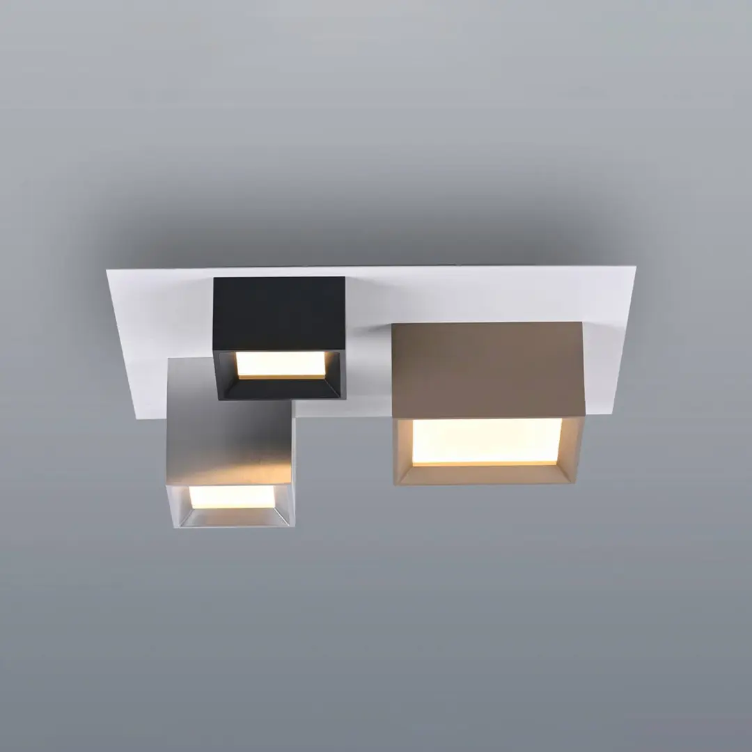 Pure LED-Deckenlampe PURE Manhatten, multicolor, 3-flg., CCT
