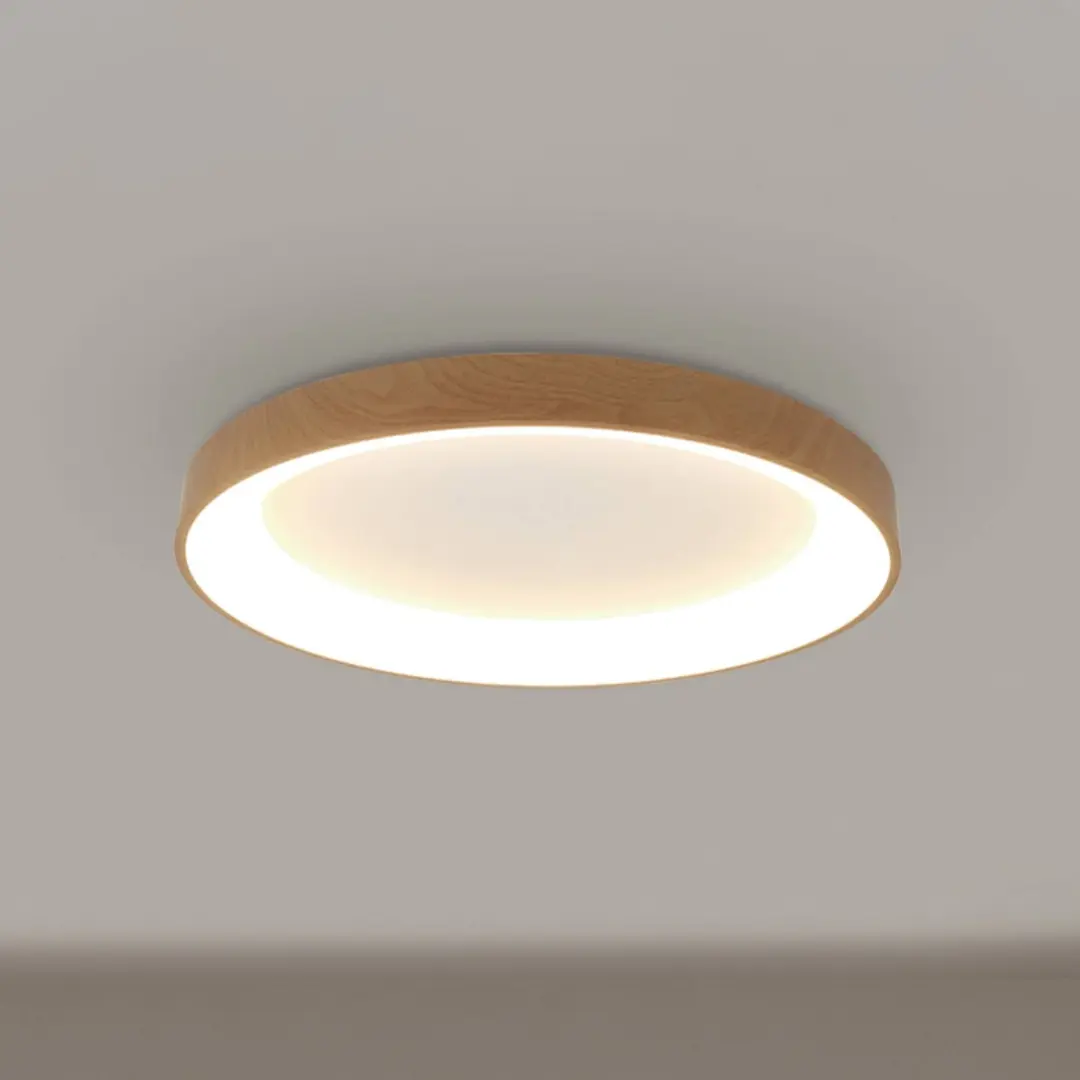 Mantra Iluminación LED-Deckenlampe Niseko II CCT Fernbedienung Ø50cm holzfarben