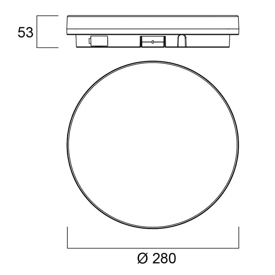 Sylvania Deckenlampe Start Surface Slim, Ø28cm, Sensor, IP54