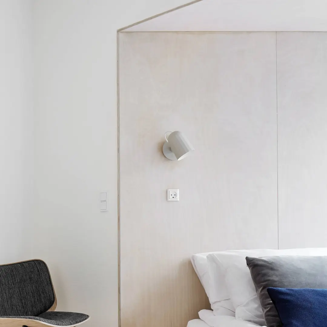 HAY Wandleuchte Noc Wall Button, weiß, Metall, E14