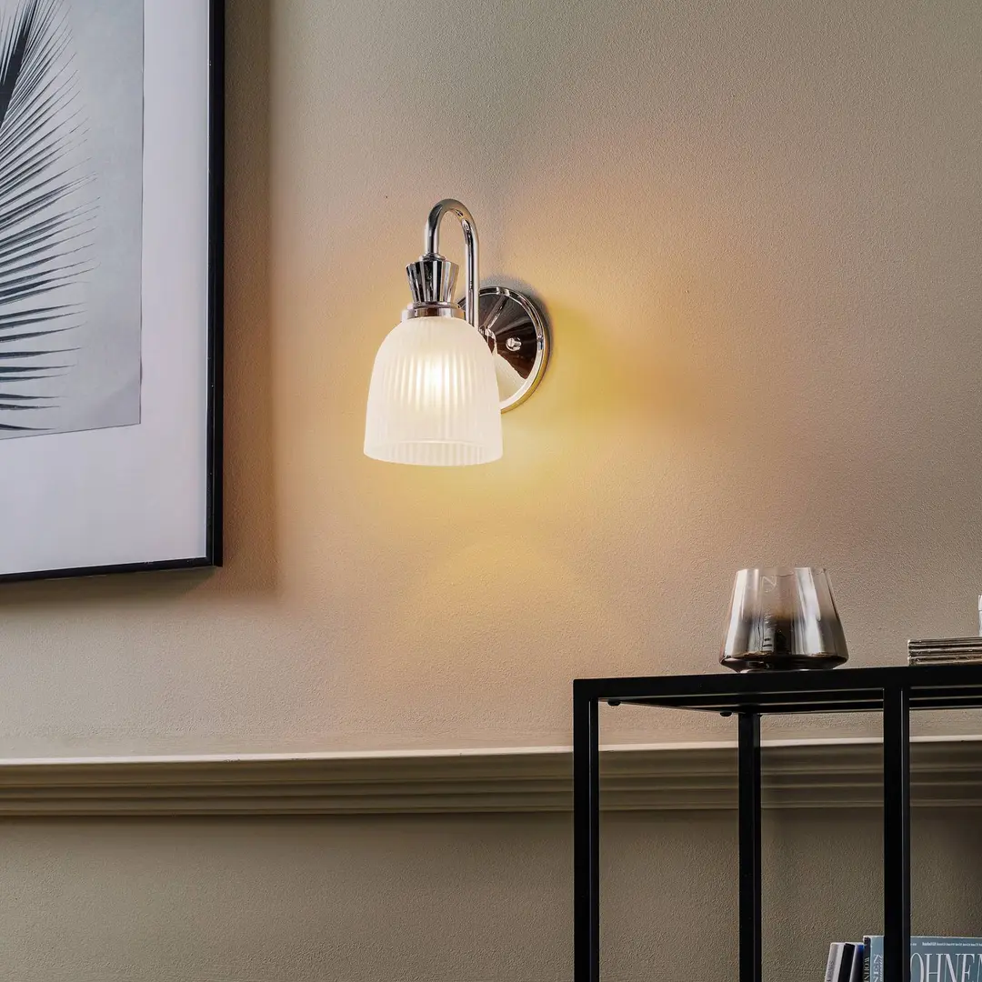 ELSTEAD LED-Bad-Wandleuchte Cora, 1-flammig, IP44, Glas