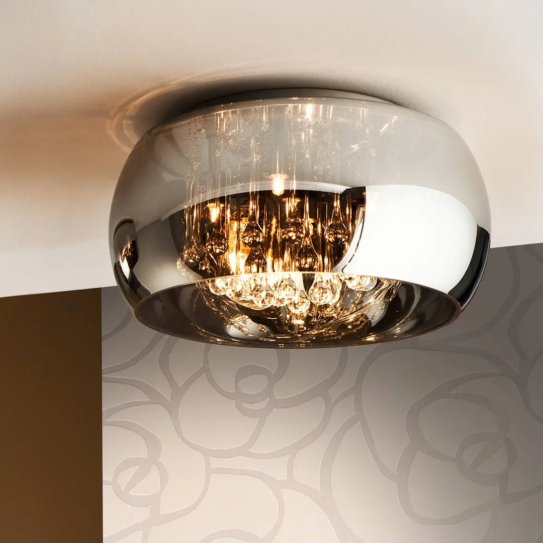 Schuller Valencia LED-Deckenleuchte Argos mit Kristallen, Ø 40 cm